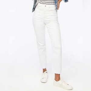 J. Crew Factory Women's Straight-Leg White Jeans